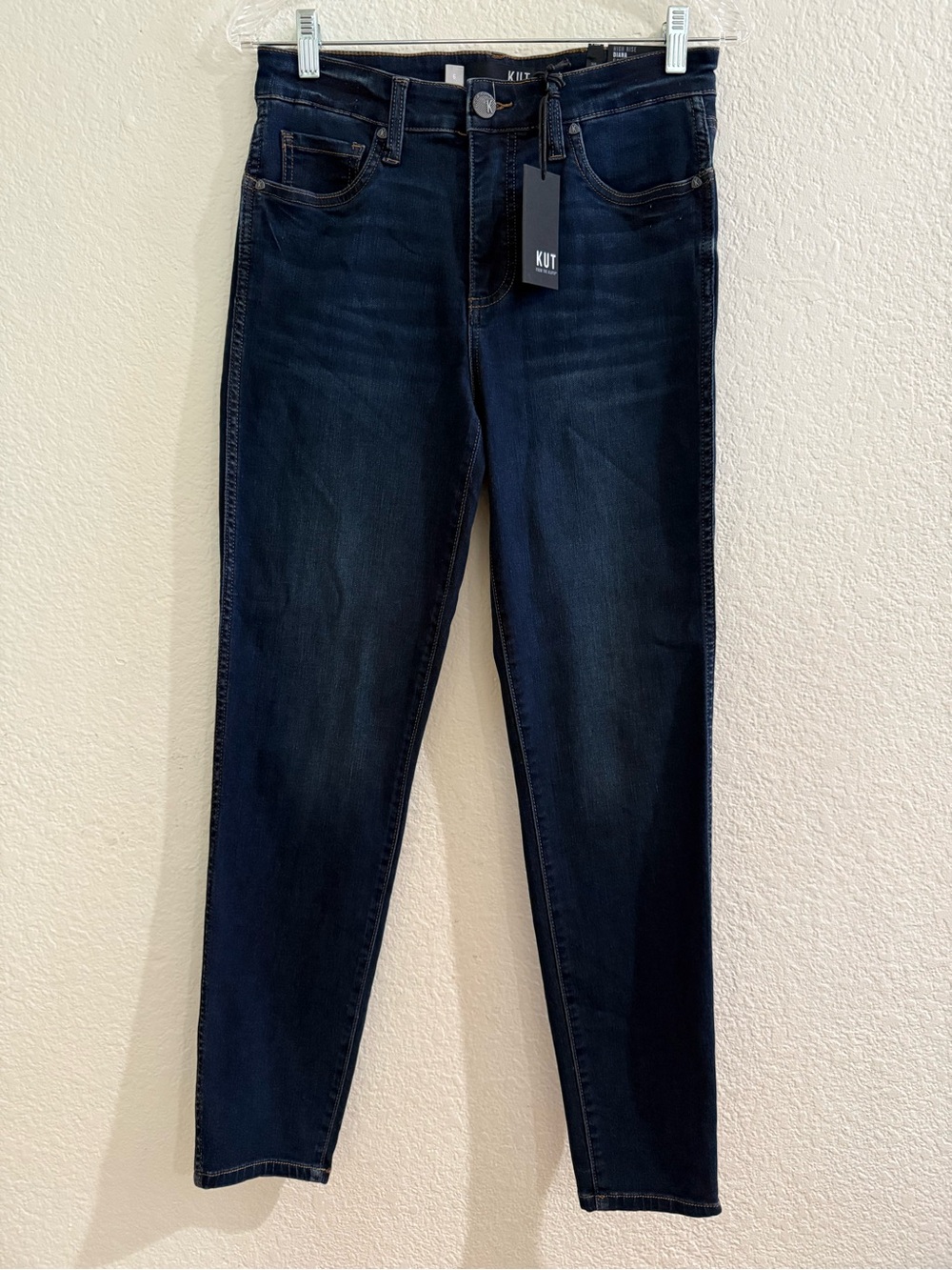 Kut from the Kloth High Rise  Diana Fab ab Skinny Dark Indigo Skinny Jeans